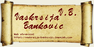 Vaskrsija Banković vizit kartica